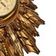 Vintage Hollywood Regency Goldleaf Sunburst Clock