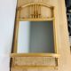 Miroir rotin avec tablette vintage années 60