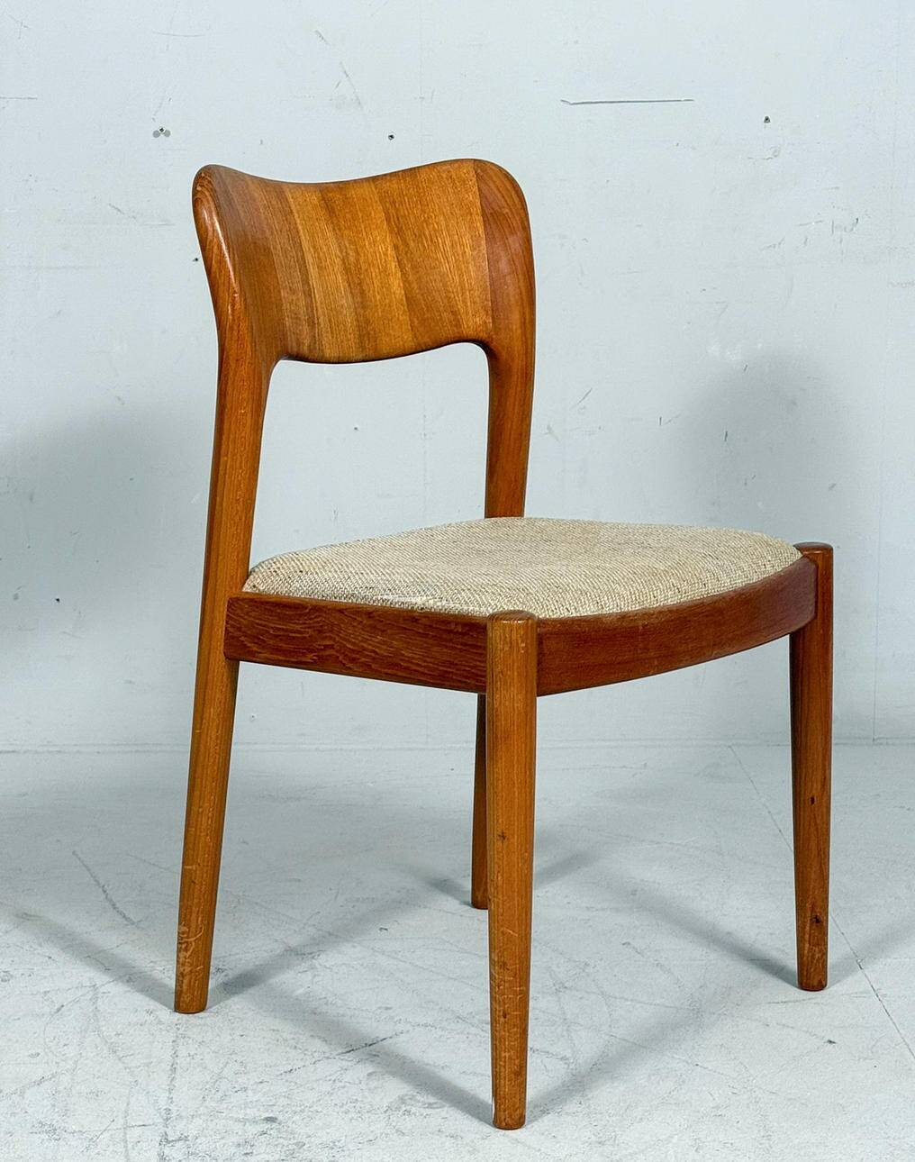 Niels Koefoed for Hornslet, 4 chairs / dining chairs, model '177', teak, 1960s, Denmark.