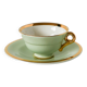 Déjeuner vert menthe et doré, 1950
