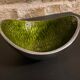 Metal pocket tray, green enameled interior