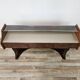 Burl wood dressing table with double glass shelf