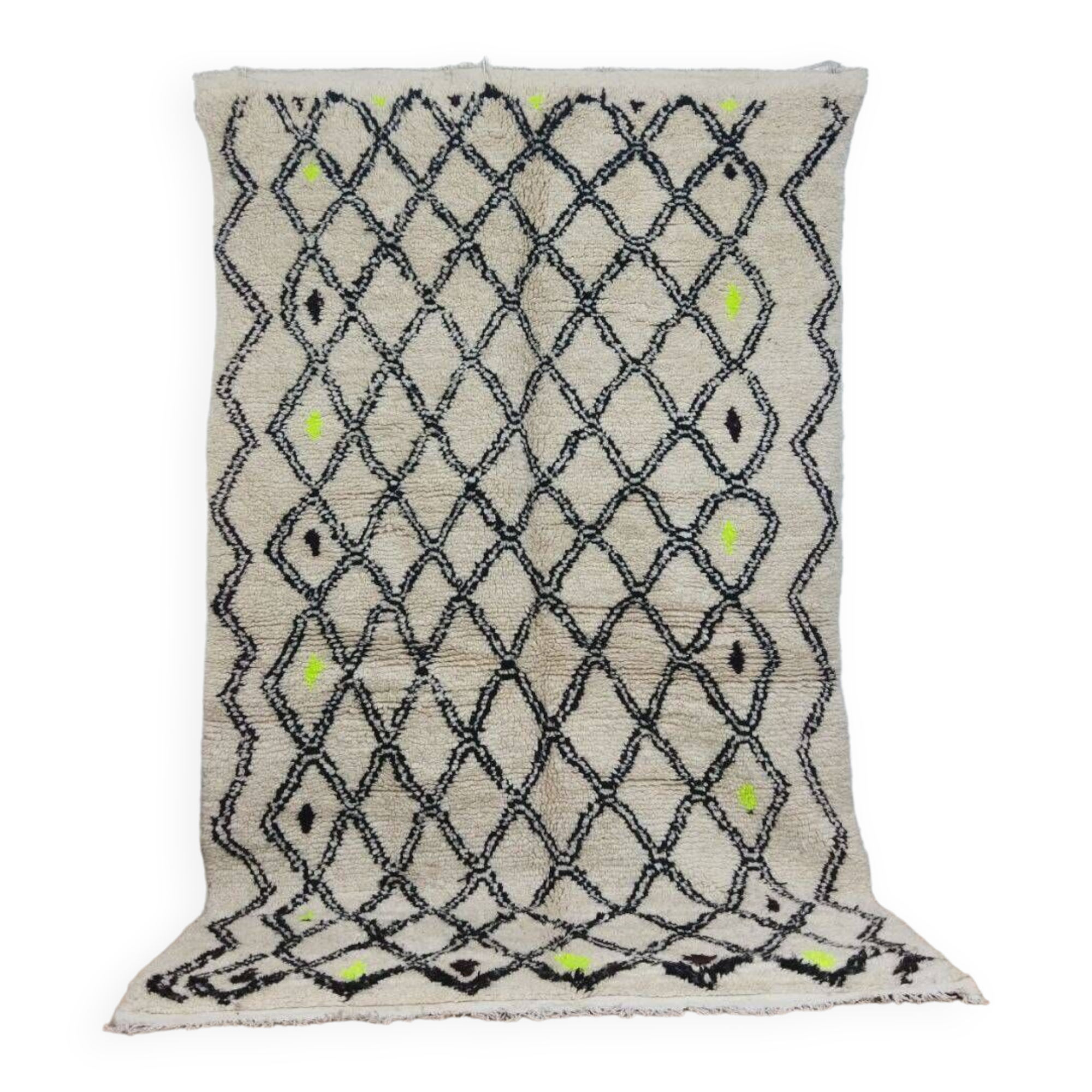 Handmade wool Berber rug 236 x 140 cm