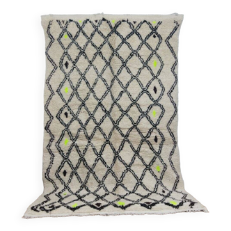 Handmade wool Berber rug 236 x 140 cm