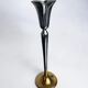 Brutalist candlestick by Art3, brass & aluminium, Spain, 1970s