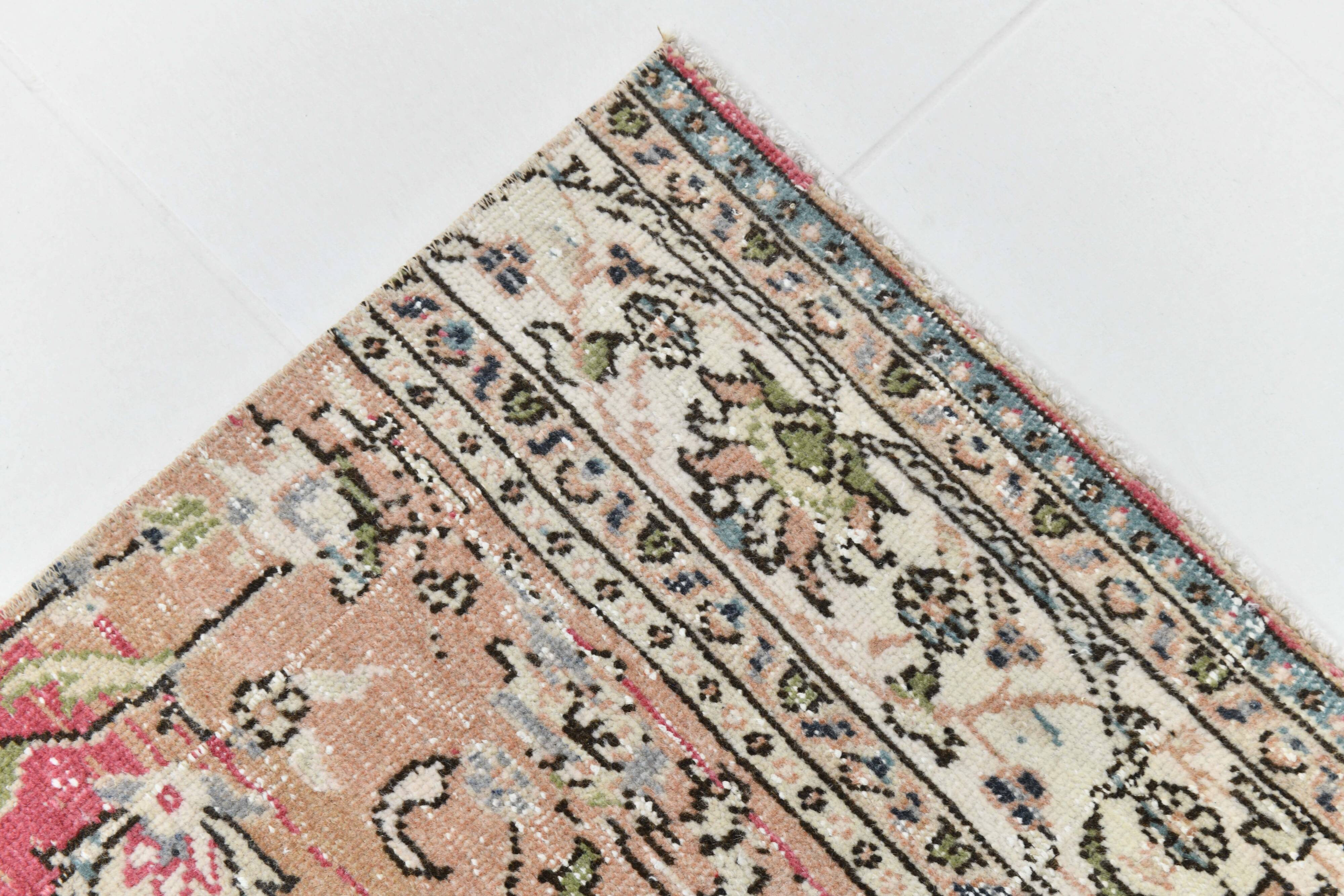 2x7 Red  Pattern Persian Runner Rug, 64x227Cm