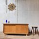 Vintage TV / hi-fi cabinet sideboard - oak - 50/60 - French modernist