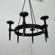 Vintage brutalist wrought iron candle holder by Boltze, 1970s.