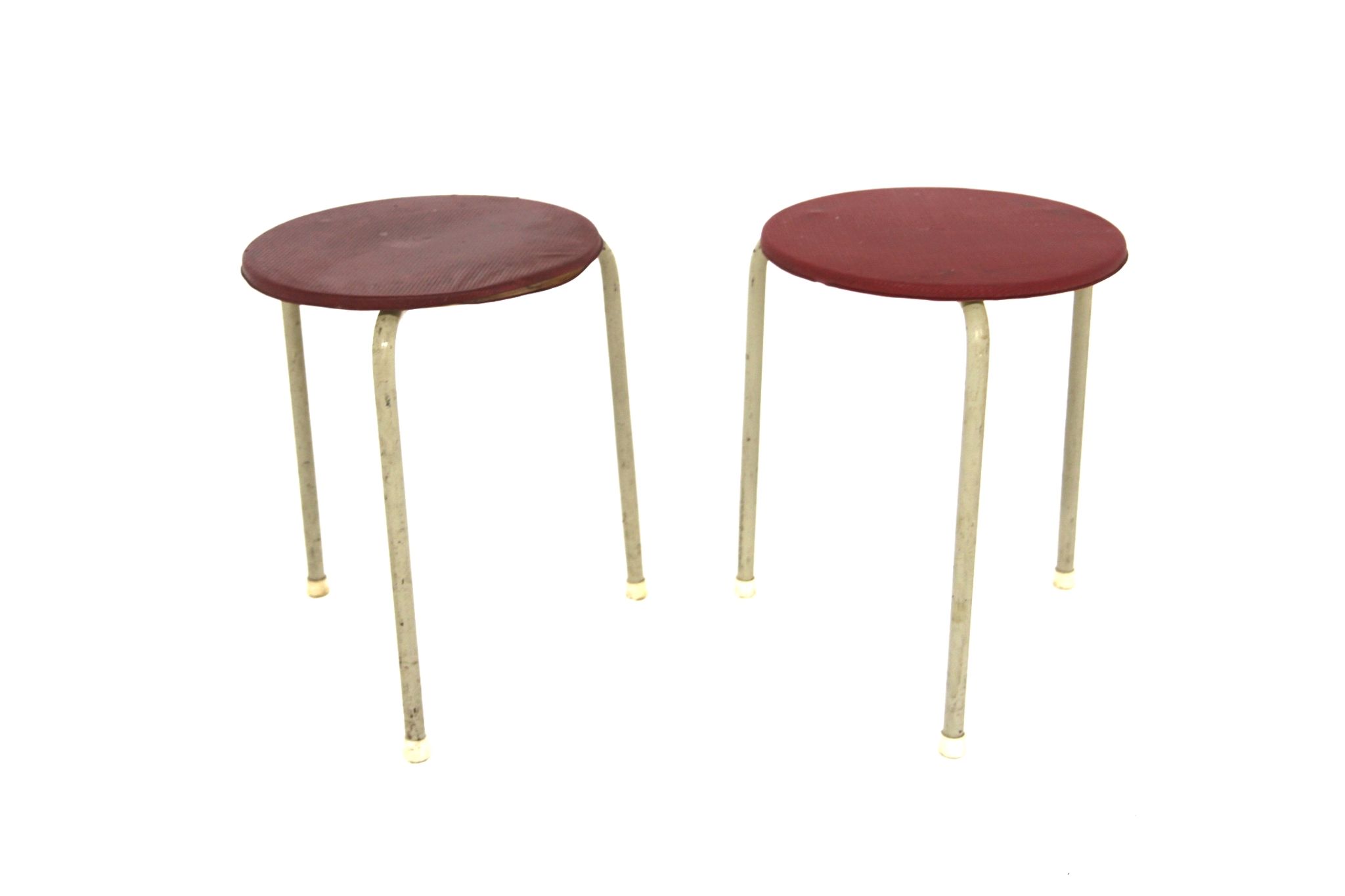 set of 2 metal stools, Sweden, 1950