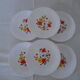 6 plates orange flowers - yellow Arcopal France Vintage