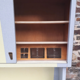 Yellow and grey formica buffet, Plastilux, vintage, 60s