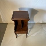 Vintage wooden magazine rack – curved lines and tapered legs