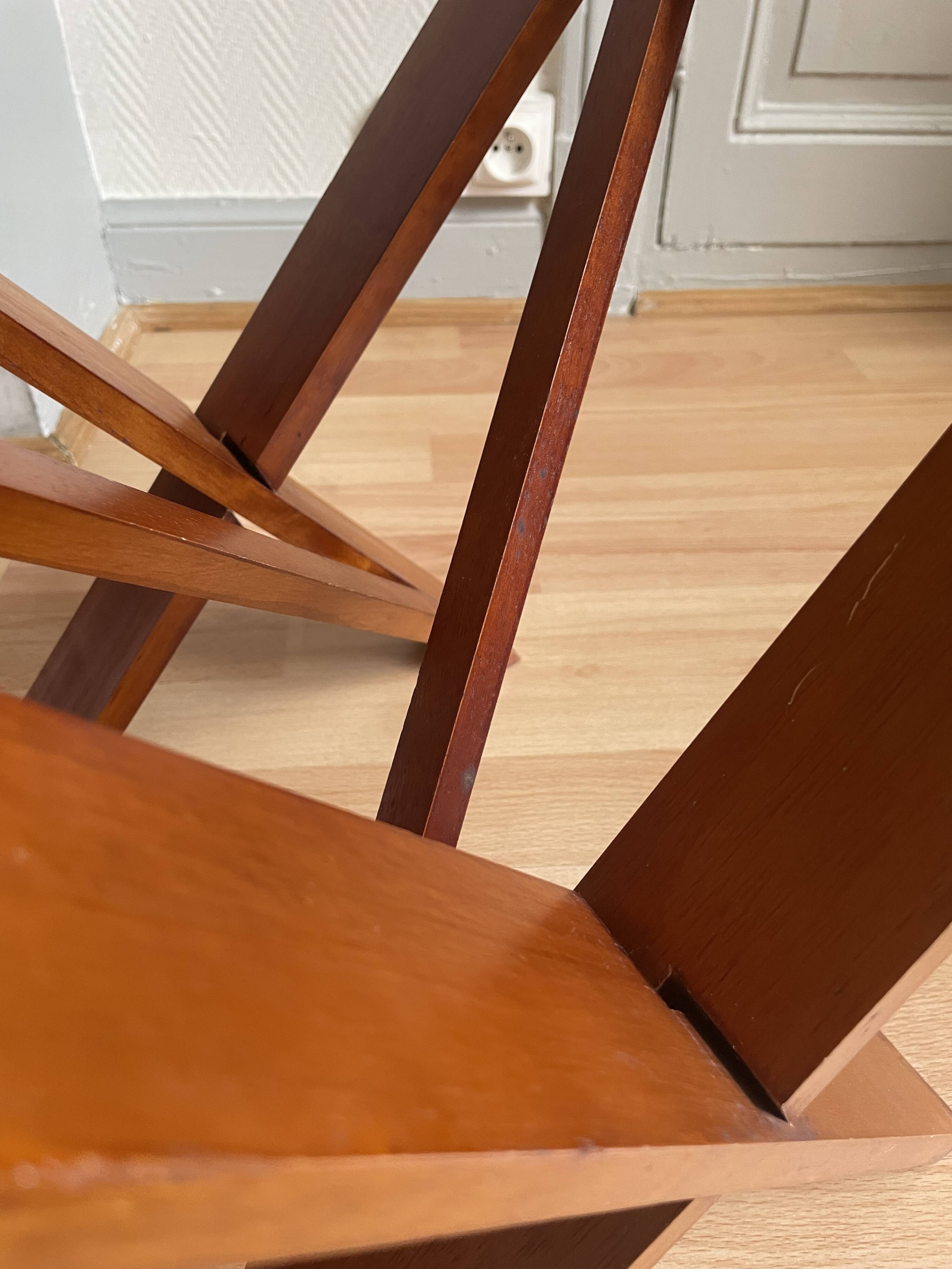 Wooden magazine rack