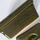 Small terrine in olive green glazed earthenware