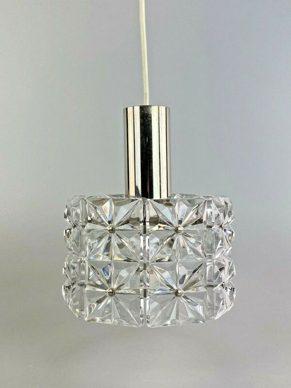 Suspension en verre lampe lampe kinkeldey space age 60s 70s