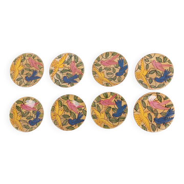 Hand made ceramic plates from Fenice Albisola, Italy 1970’s