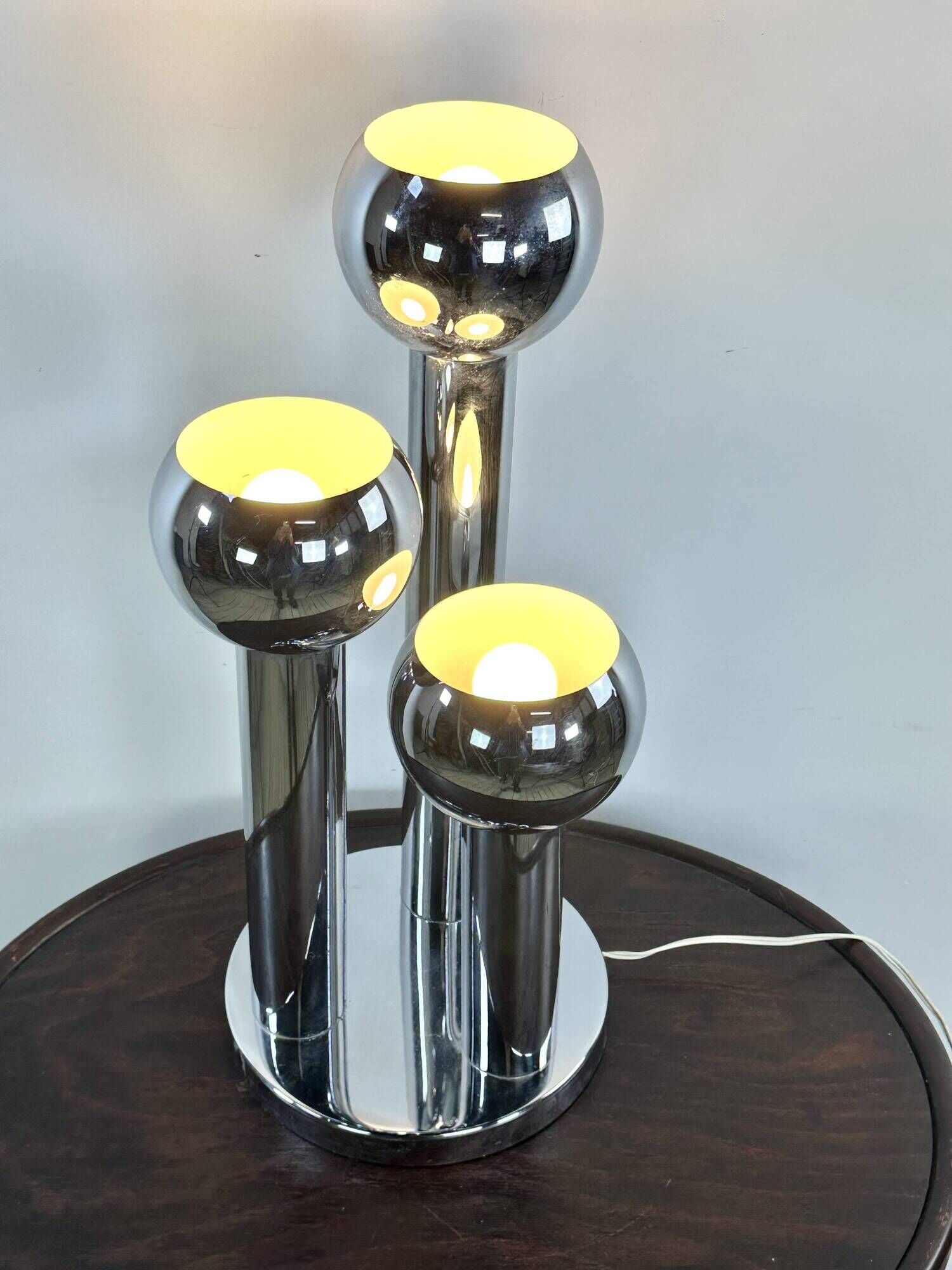 Vintage Space Age chrome table lamp 1970s