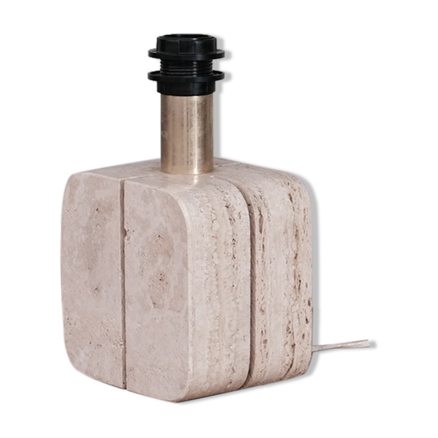 Italian travertine mid-century table lamp