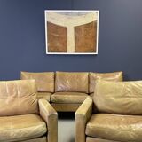 COR Leather Sofa Set (one sofa, two armchairs, one coffee table)