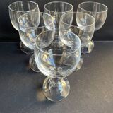 6 Crystal wine glasses – Hollow ball base