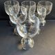 6 Verres à vin cristal – Pied boule creuse