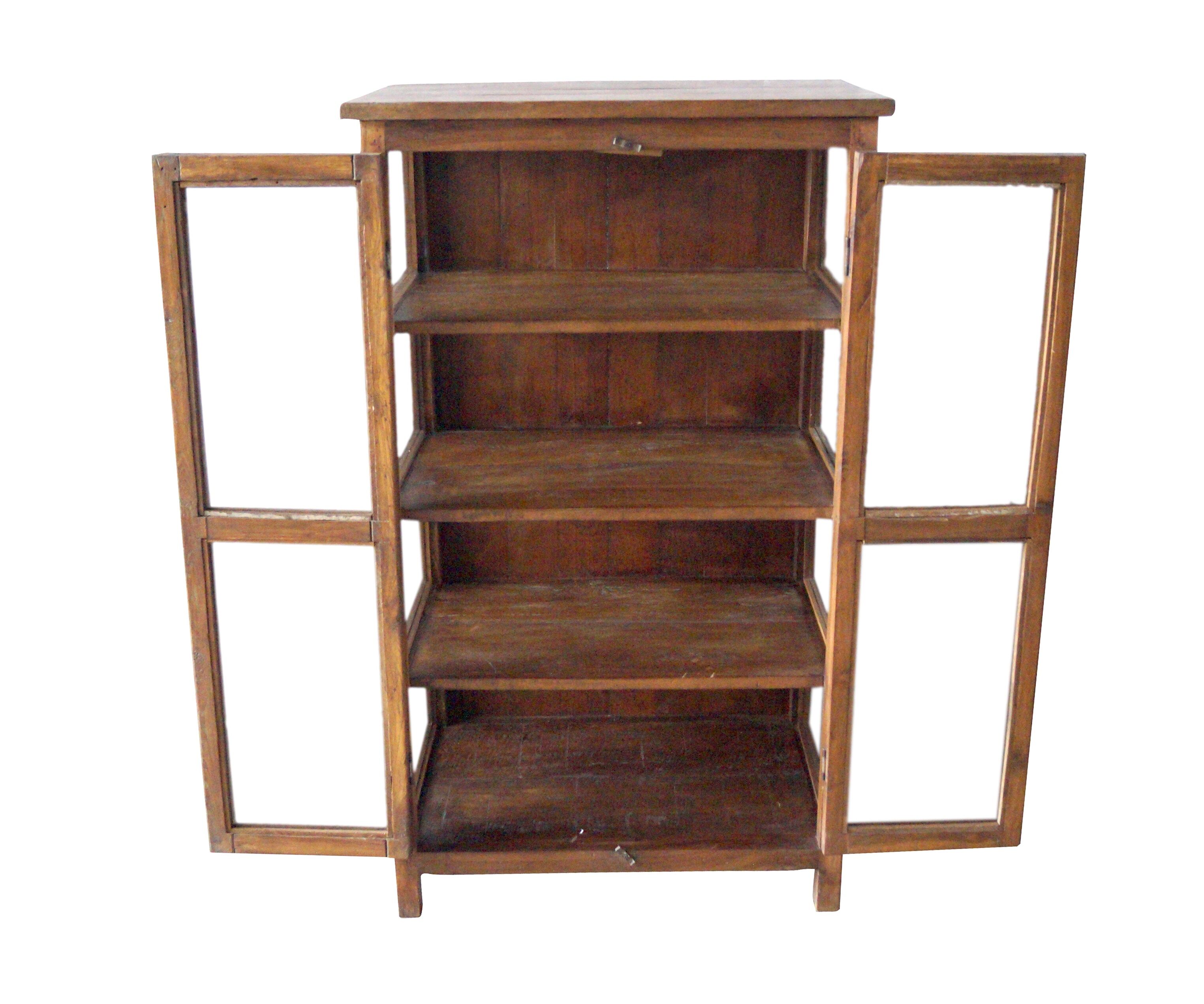 Tek window cabinet / four interior compartments / twelve glass panels