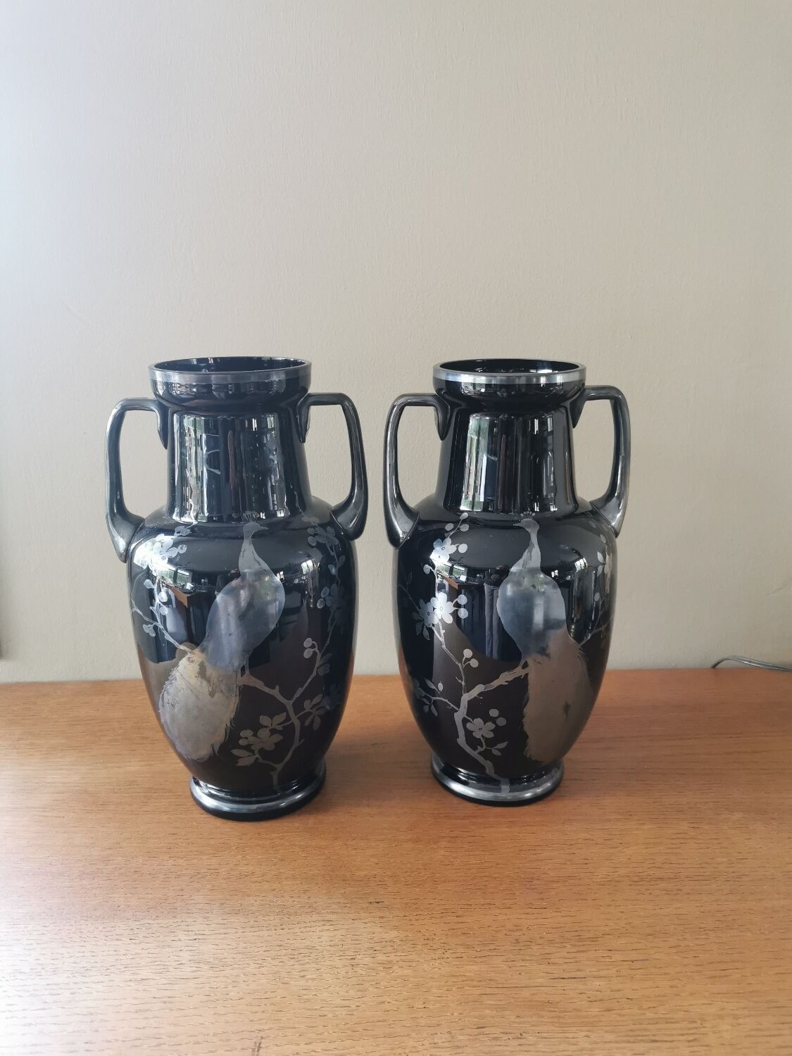 Pair of art deco vases signed Hem Michel Herman