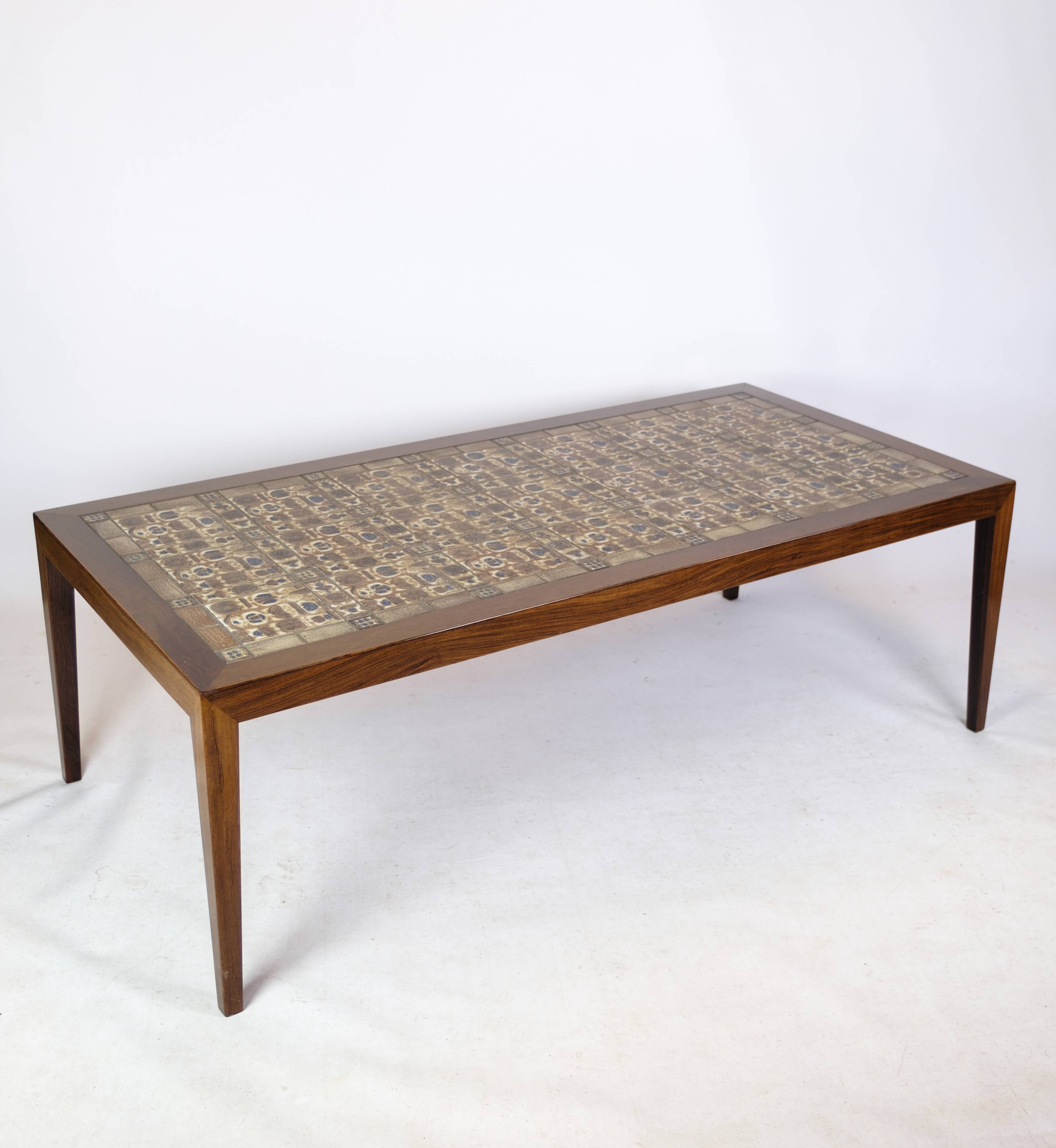 Coffee table In Rosewood  By Severin Hansen, Made By Haslev Møbelfabrik From 1960s