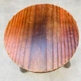 Brutalist wood tripod stool