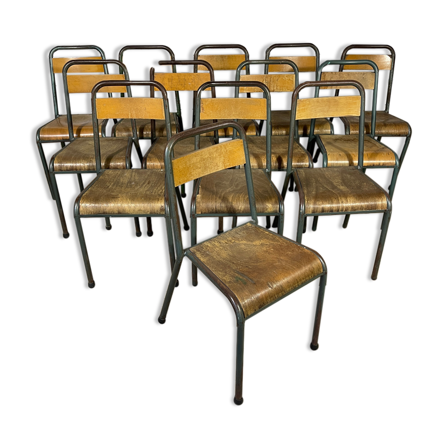 Set of 13 stella school chairs