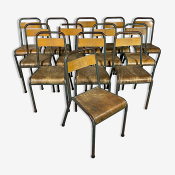 Set of 13 stella school chairs