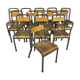 Set of 13 stella school chairs