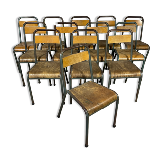 Lot de 13 chaises d'école stella