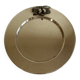 Vintage silver-plated round serving tray cherries