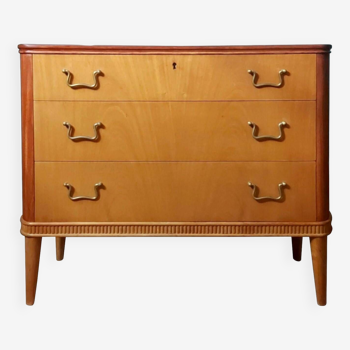 Commode scandinave en frêne des années 1950