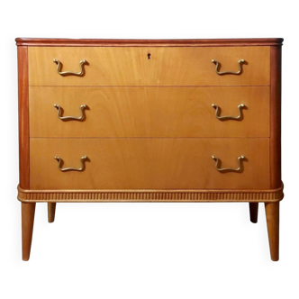 Commode scandinave en frêne des années 1950