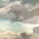 Oil on canvas rocky coast under a stormy sky