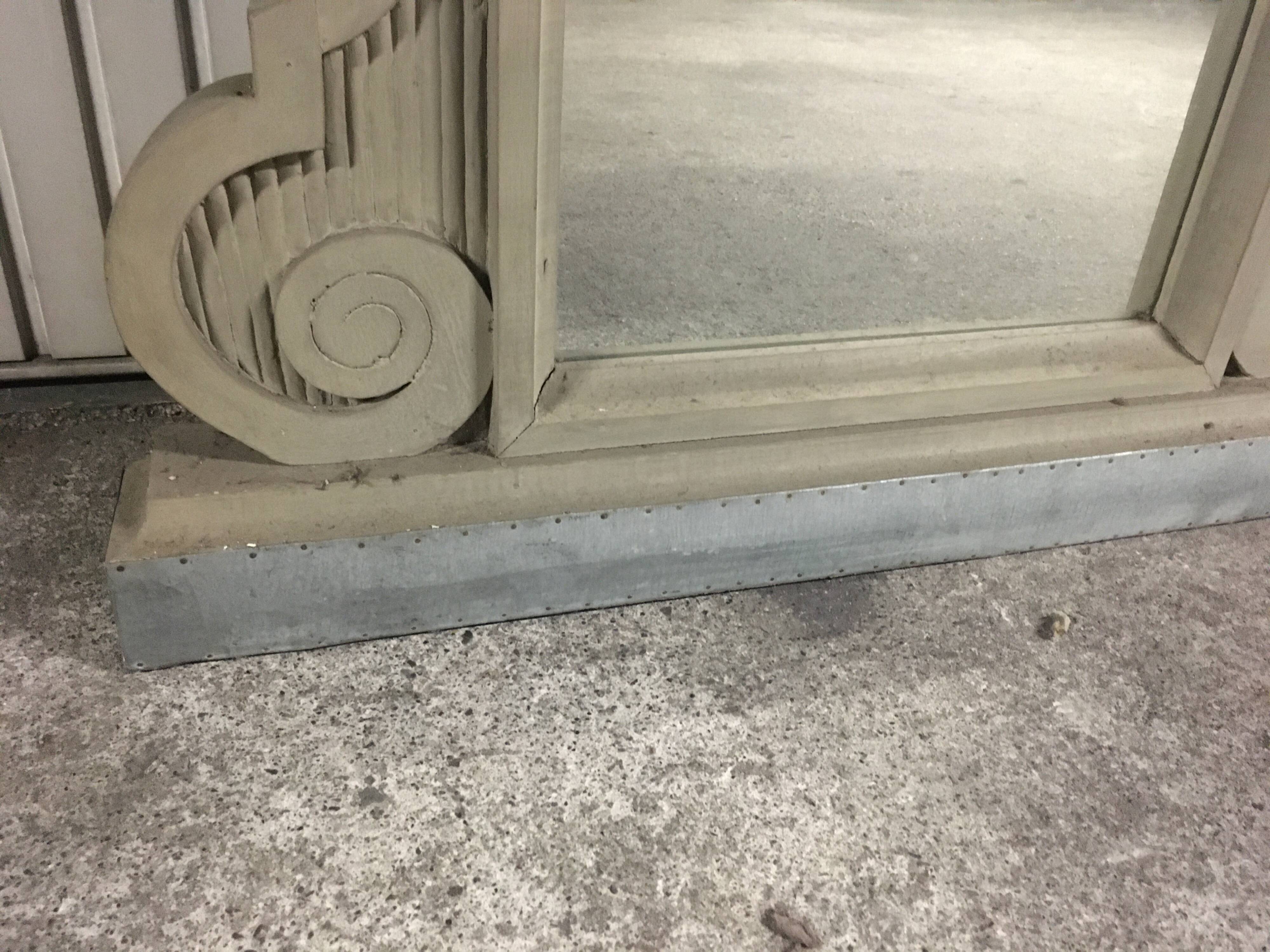 Miroir Lucarne décorative en bois et métal