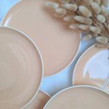 Villeroy & Boch peach-coloured dinner plates