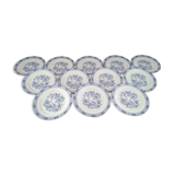 Set of 12 Bavaria porcelain dessert plates model China Blau