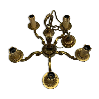 Chandelier in gilded bronze louis XVI style