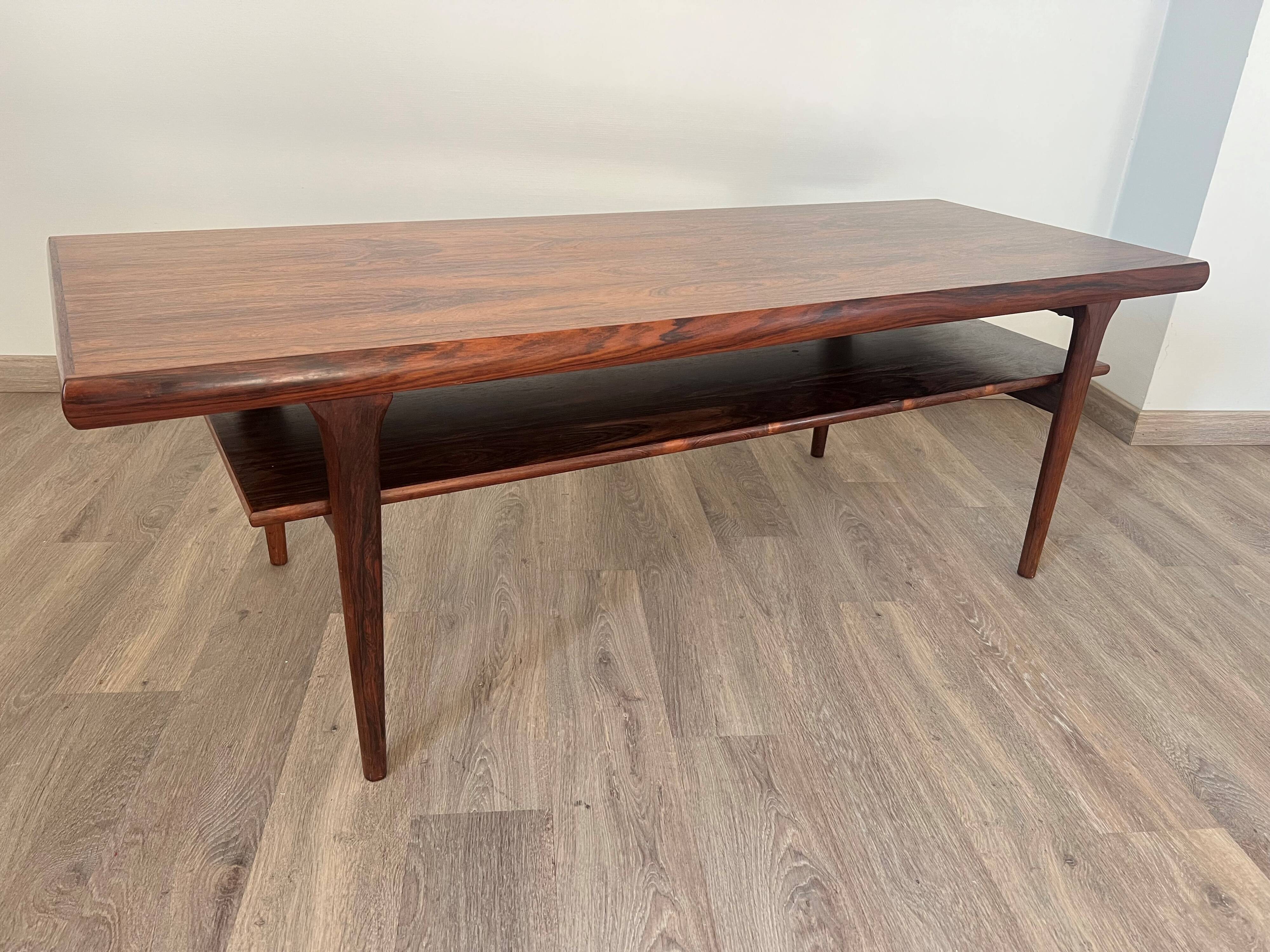 Scandinavian rosewood coffee table, 1950s Denmark