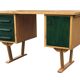 Bureau vintage des années 1960, design de bureau compact