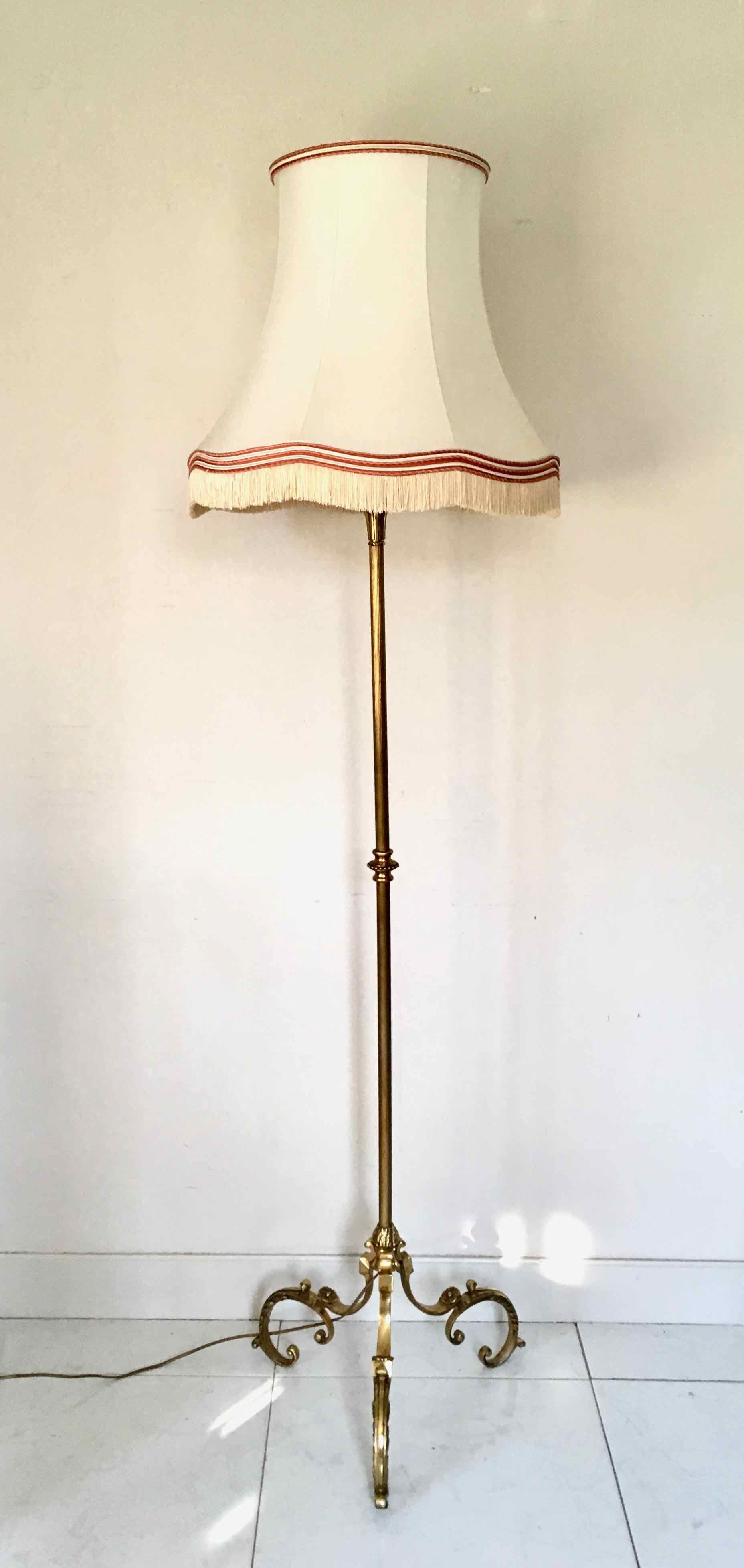 Brass floor lamp 60s