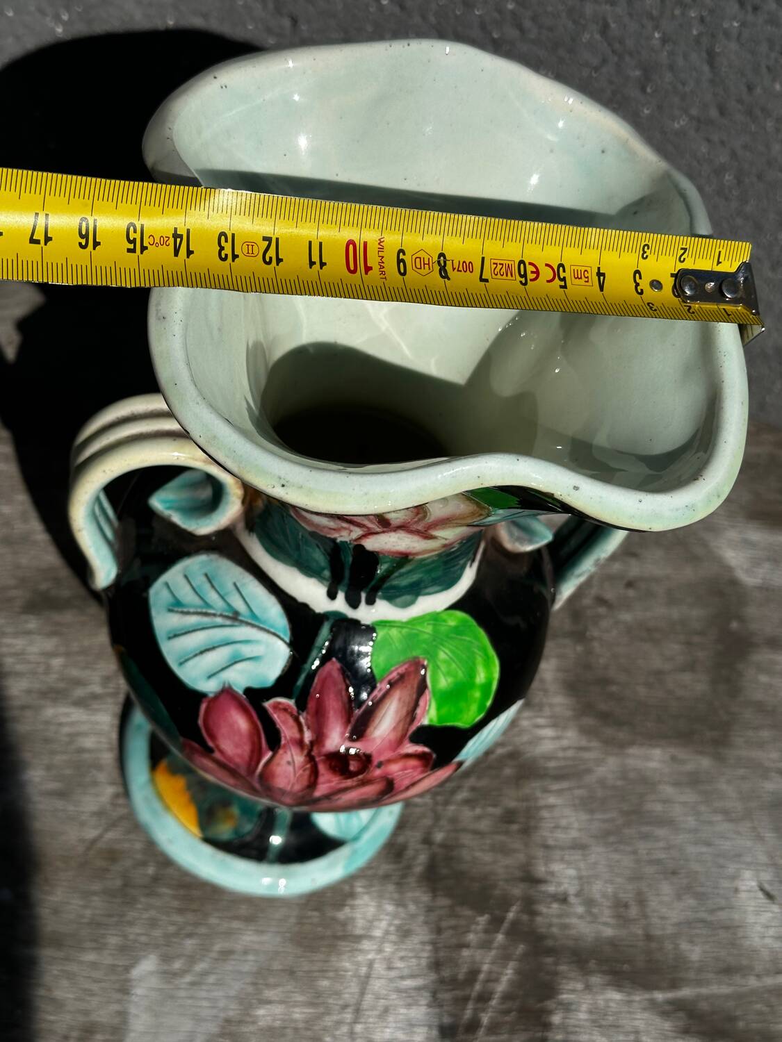 Vase Amphore céramique Vallauris signé JTF - H 30 cm