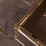 2 brass nest of tables, maison jansen