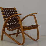 Fauteuil en bois de hêtre courbé, design Jan Vaněk, années 1930.