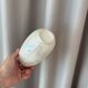 Pair of vintage iridescent white ceramic vases