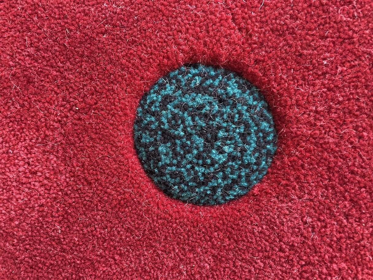 Hand-tufted wool rug Tisca Meda 1980s France