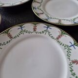 Raynaud in Limoges Series 6 porcelain flat plates, Festivities model